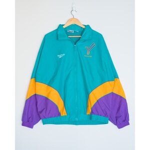 Vintage 90s Reebok Mens L Windbreaker Jacket Teal